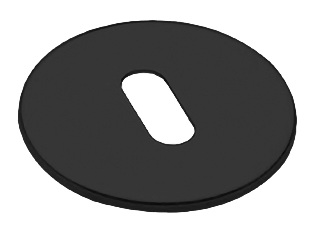 Накладка на ключевой цилиндр LUX-FK-R5 NERO на круглой розетке под ключ буратино, цвет - черный фото 1 Накладка на ключевой цилиндр LUX-FK-R5 NERO на круглой розетке под ключ буратино, цвет - черный фото купить Липецк