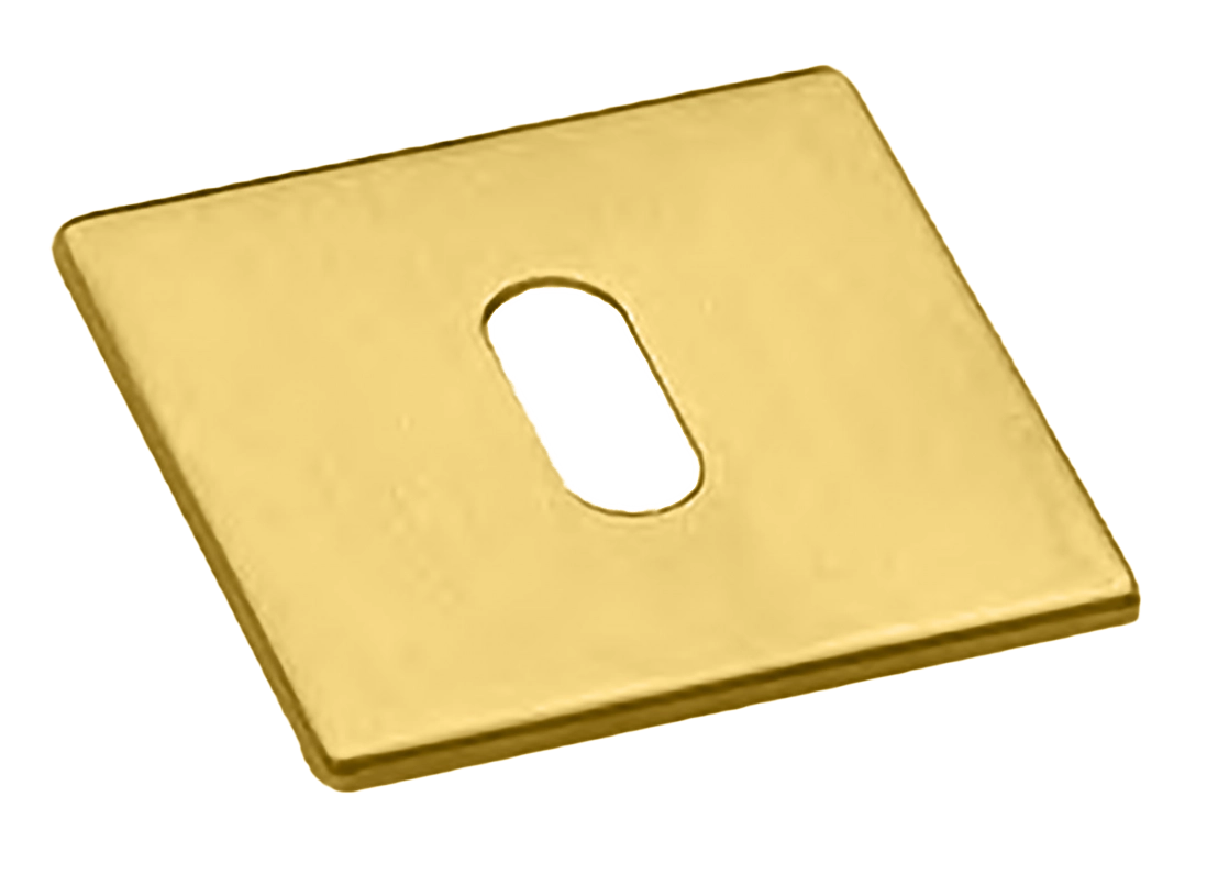Накладка на ключевой цилиндр LUX-FK-S5 OTL на квадратной розетке под ключ буратино, цвет - золото фото купить Липецк