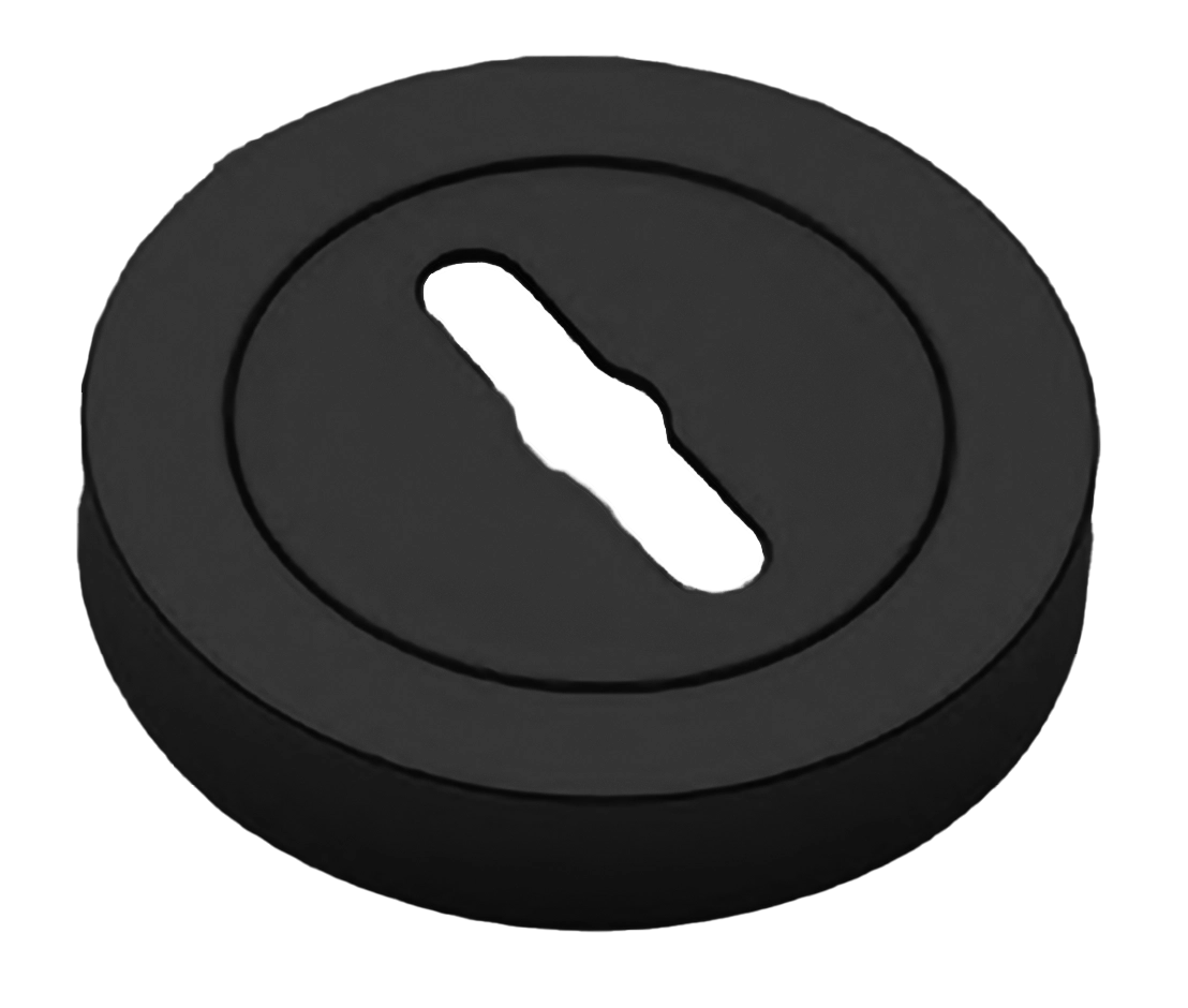 Накладка на ключевой цилиндр LUX-SK-R2 NERO на круглой розетке под сувальдный ключ, цвет - черный фото купить Липецк
