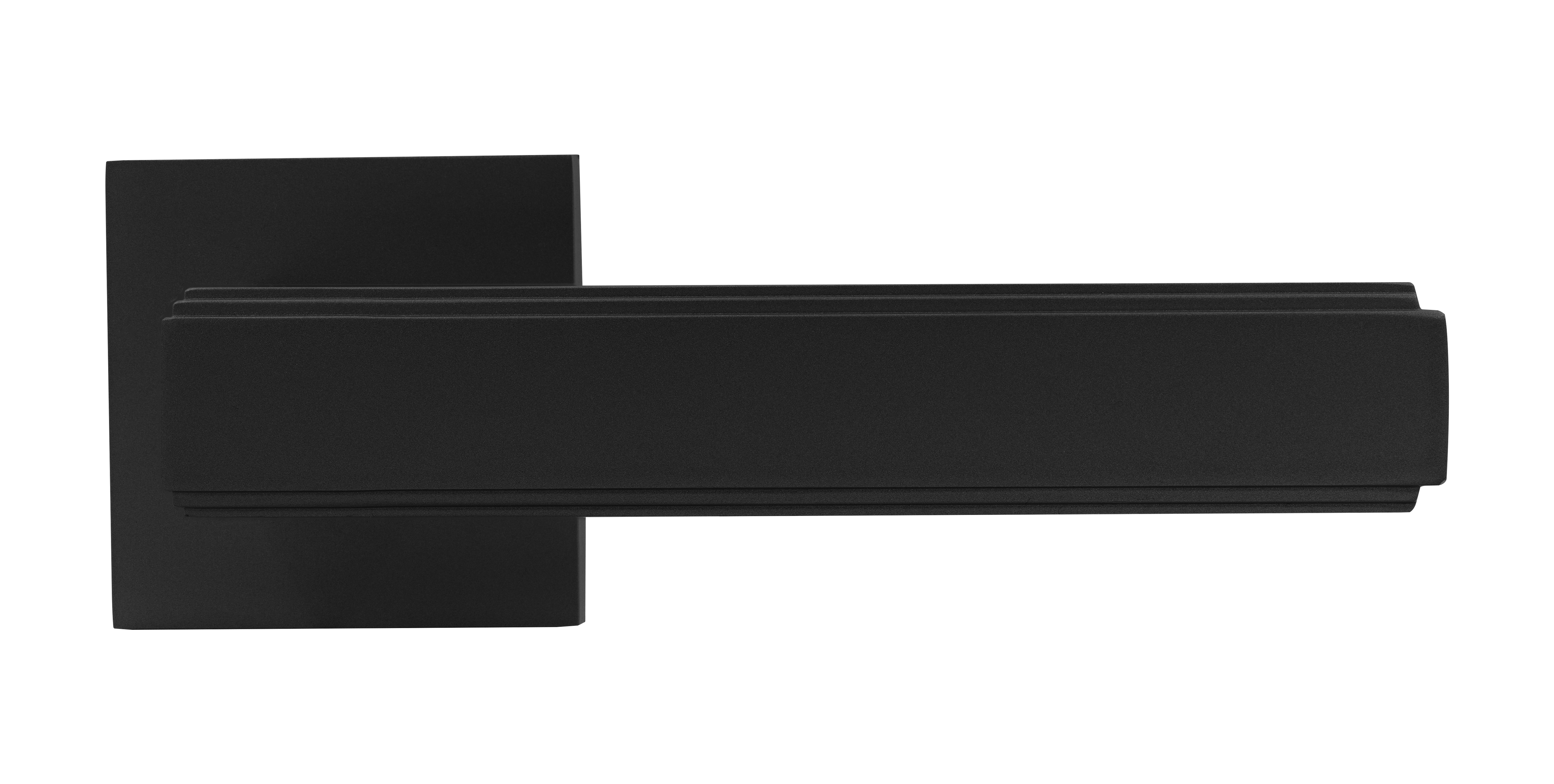 Ручка дверная MH-64-S6 BL STEPS на квадратной розетке 6 мм, цвет черный фото купить в Липецке