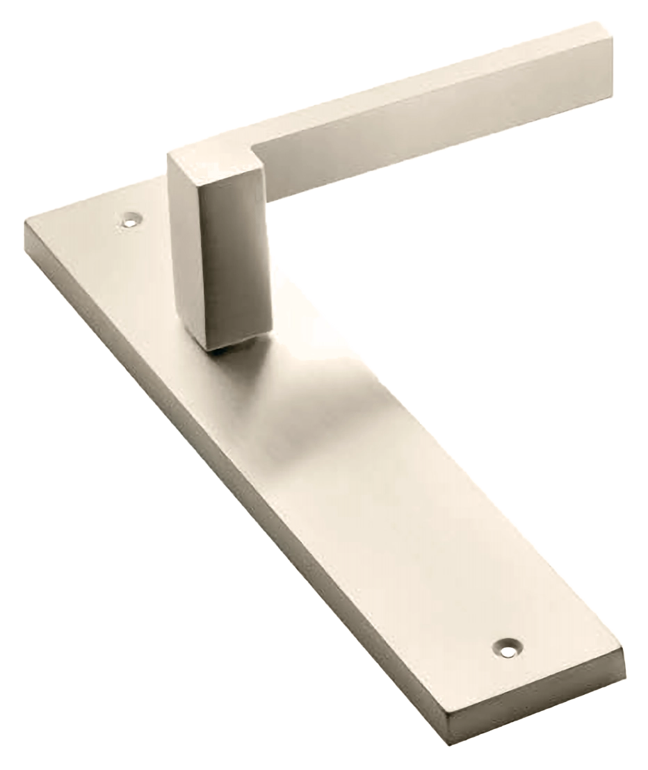 Ручка дверная на планке STONE PL NIS, цвет матовый никель, латунь фото купить в Липецке