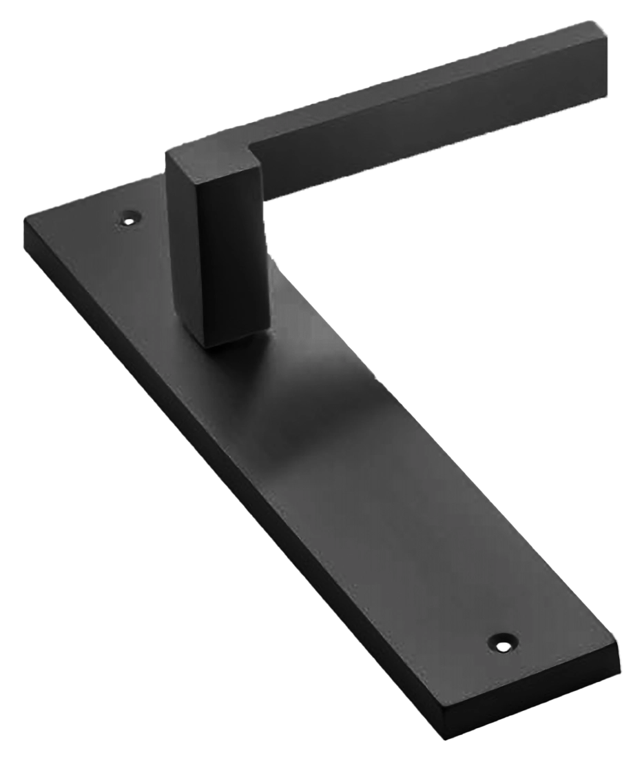 Ручка дверная на планке STONE PL NERO, цвет черный, латунь фото купить в Липецке