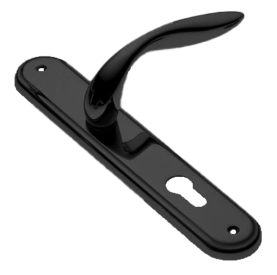 Ручка дверная на планке LEON PL NERO, цвет черный, латунь фото купить в Липецке