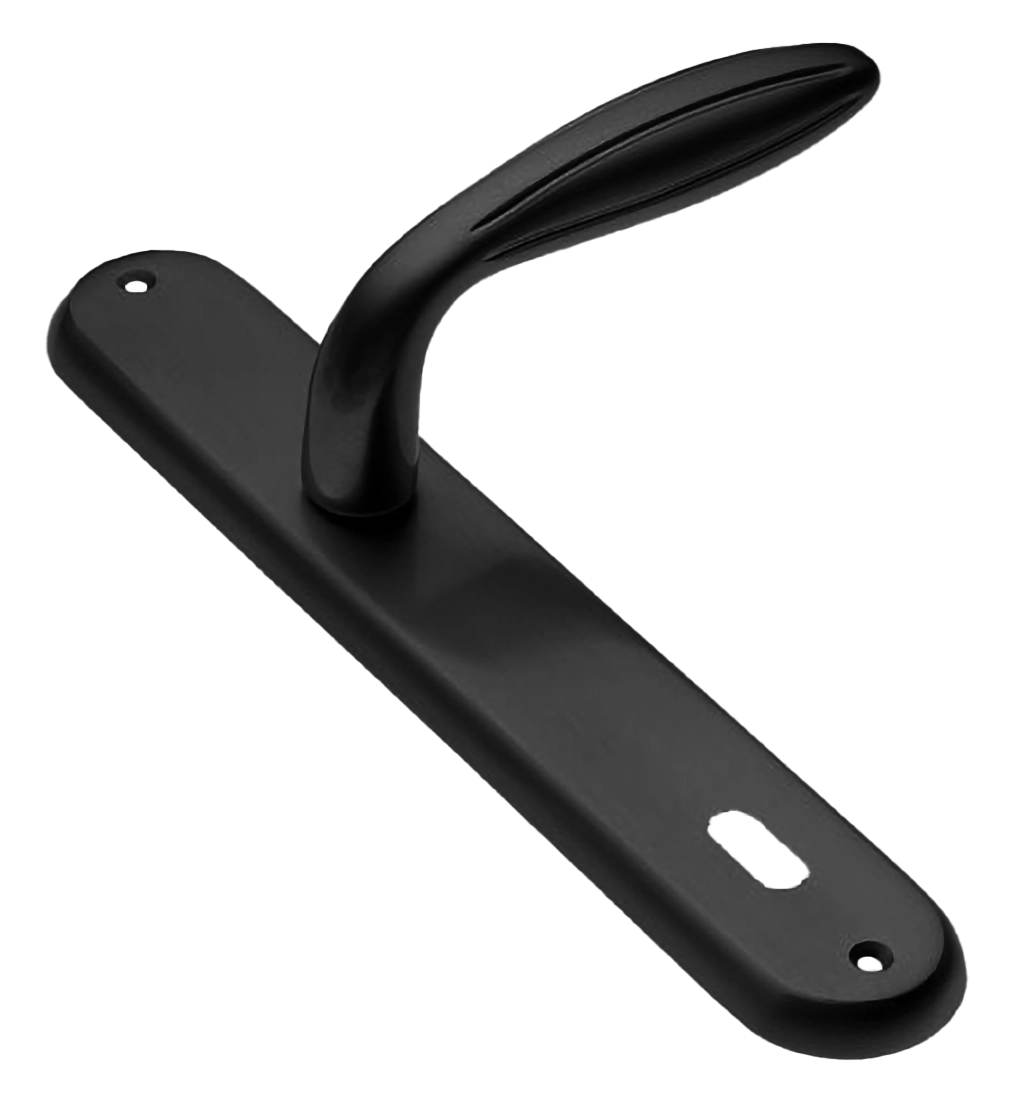 Ручка дверная на планке BUD PL NERO, цвет черный, латунь фото купить в Липецке