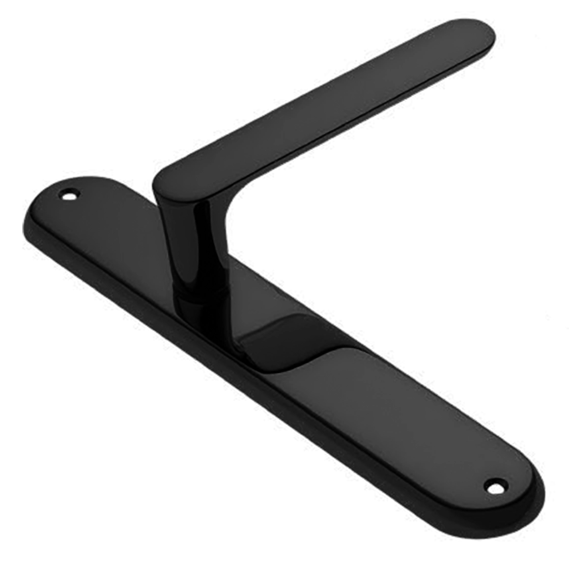 Ручка дверная на планке LE BOAT PL NERO, цвет черный, латунь фото купить в Липецке