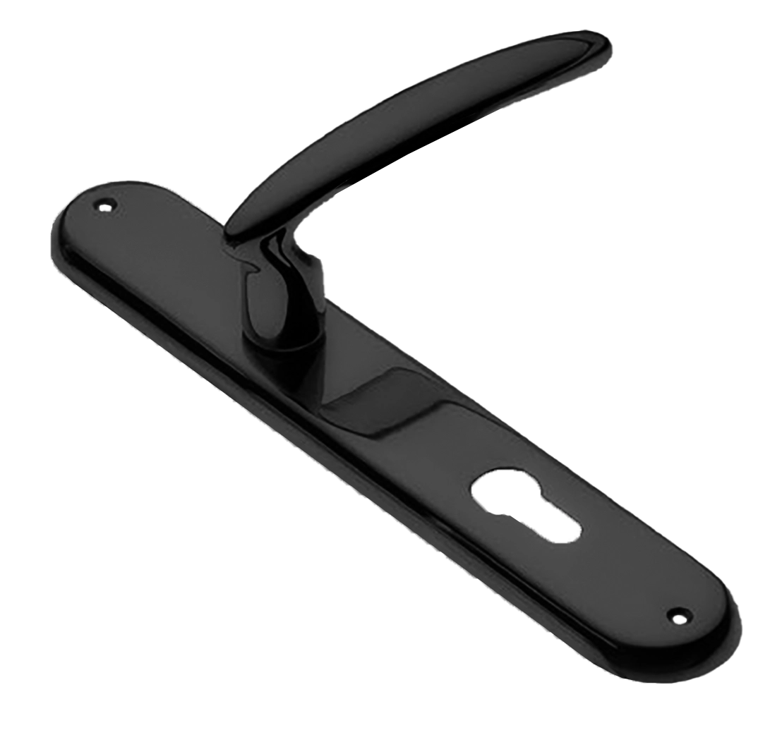 Ручка дверная на планке FLAMINGO PL NERO, цвет черный, латунь фото купить в Липецке