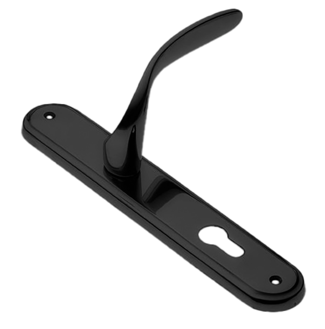 Ручка дверная на планке COBRA PL NERO, цвет черный, латунь фото купить в Липецке