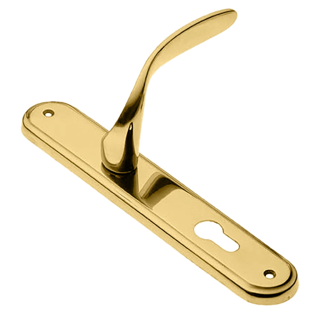 Ручка дверная на планке COBRA PL OTL, цвет золото, латунь фото купить в Липецке