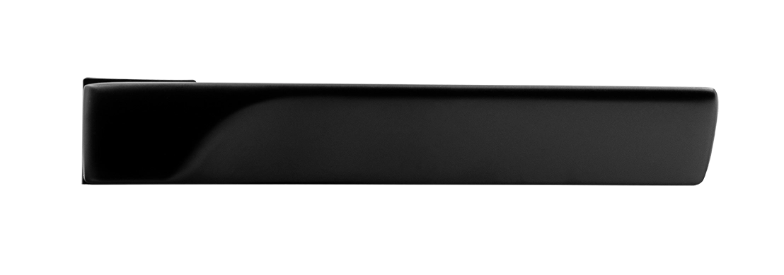 Ручка дверная FIORD-SM NERO-ST, с невидимой квадратной розеткой, цвет черный soft-touch, ЦАМ фото купить в Липецке