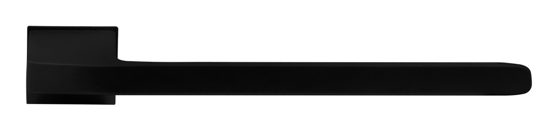 Ручка дверная SPUTNIK-SM NERO-ST с невидимой квадратной розеткой, цвет черный soft-touch, ЦАМ фото купить в Липецке