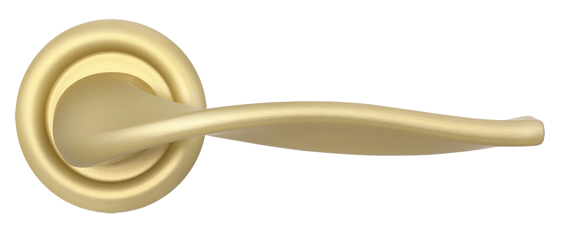 Ручка дверная SKYSCRAPER R7 AH на круглой розетке, цвет Осенний мёд/Autumn Honey фото купить в Липецке