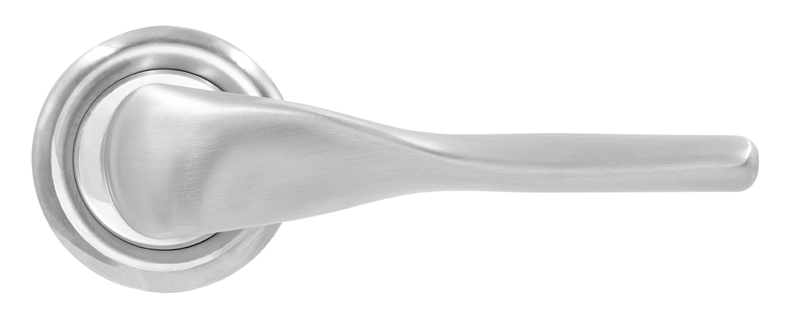 Ручка дверная LVB R7 WF на круглой розетке, цвет Зимняя стужа/Winter Frost фото купить в Липецке