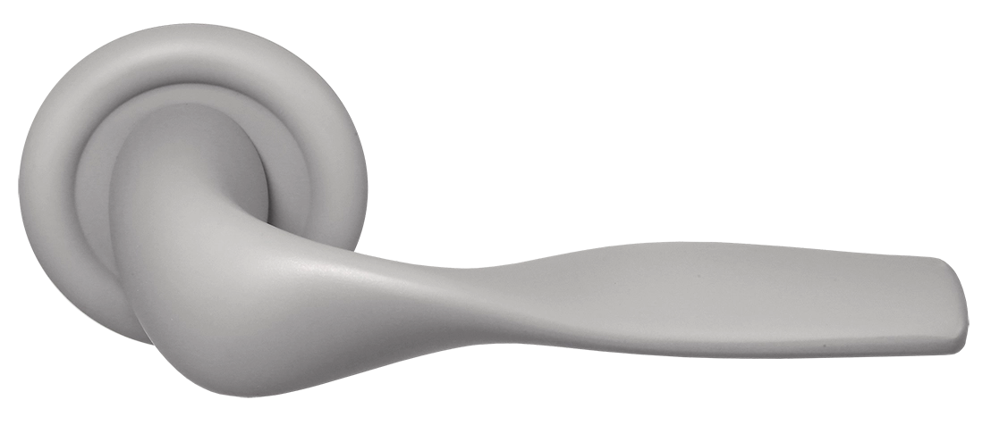 Ручка дверная LVB R7 SMI на круглой розетке, цвет Весенняя дымка/Spring Mist фото купить Липецк