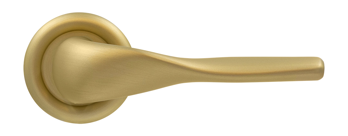 Ручка дверная LVB R7 AH на круглой розетке, цвет Осенний мёд/Autumn Honey фото купить в Липецке