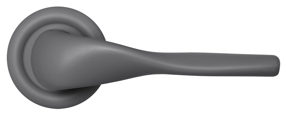 Ручка дверная LVB R7 SSW на круглой розетке, цвет Стокгольмский снегопад/Stockholm Snowfall фото купить в Липецке