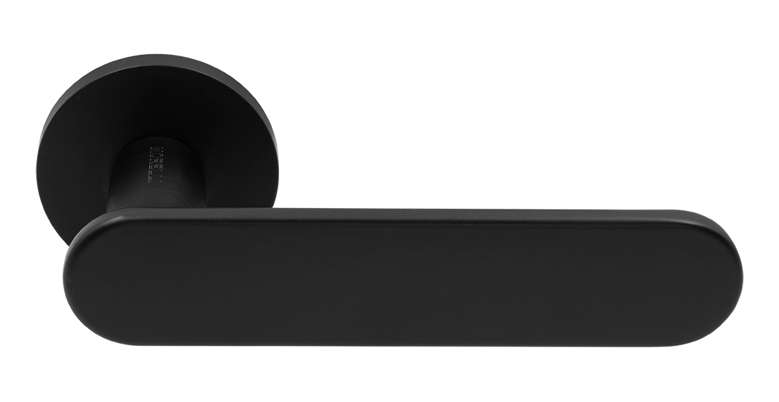 Ручка дверная MH-65-R6 R6 SEMPIONE BL на круглой розетке, цвет черный фото купить Липецк