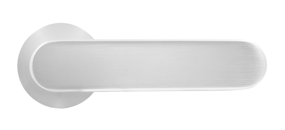 Ручка дверная MH-65-R6 SEMPIONE SC на круглой розетке, цвет матовый хром фото купить в Липецке