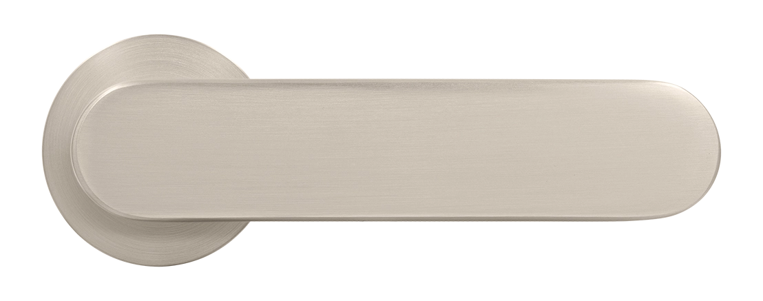 Ручка дверная MH-65-R6 SEMPIONE MSN на круглой розетке, цвет матовый сатинированный никель фото купить в Липецке