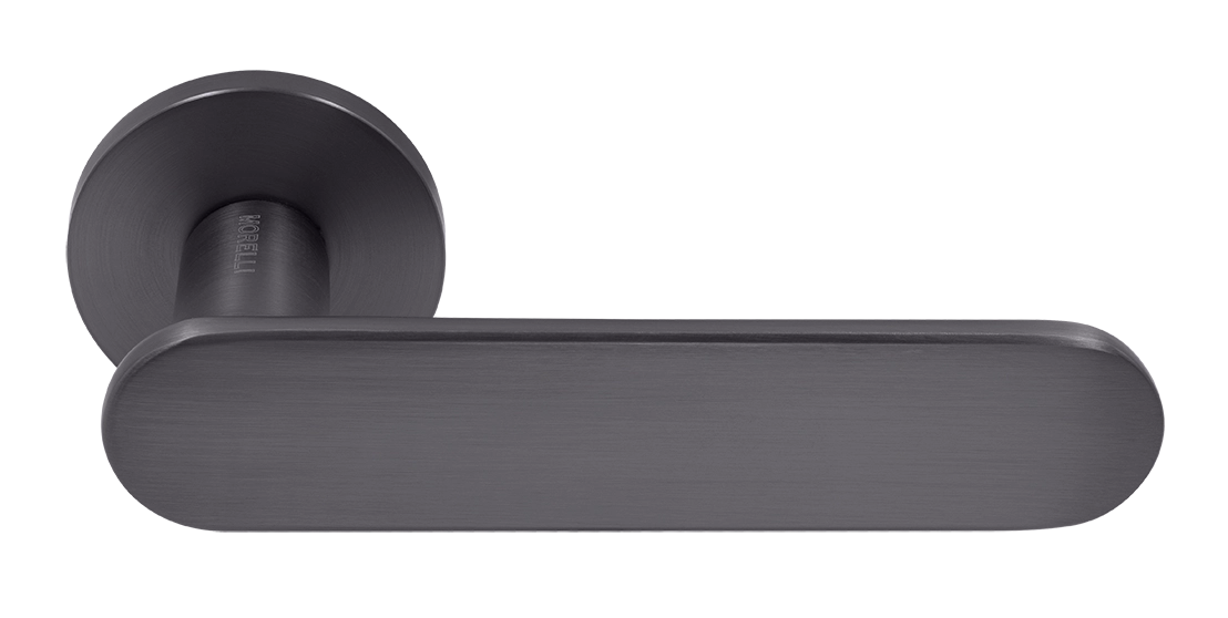 Ручка дверная MH-65-R6 R6 SEMPIONE GR на круглой розетке, цвет графит фото купить Липецк