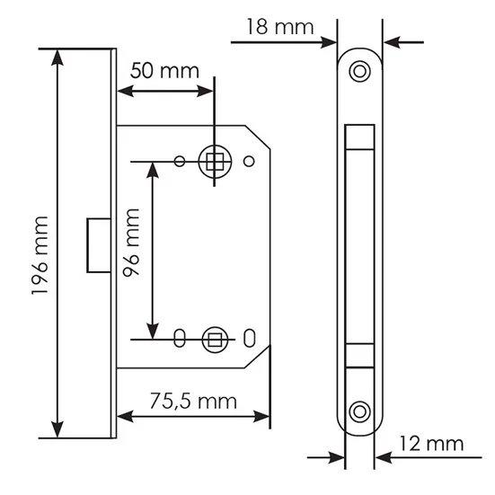 Комплект дверных ручек MH-54-S6 BL с заверткой MH-WC-S6 BL + замок M1895 BL, цвет черный фото дверная фурнитура Липецк