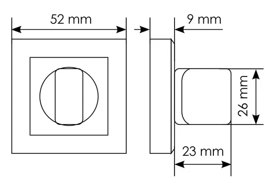 Комплект дверных ручек MH-28 BL-S с заверткой MH-WC-S BL, цвет черный  фотомореллиЛипецк