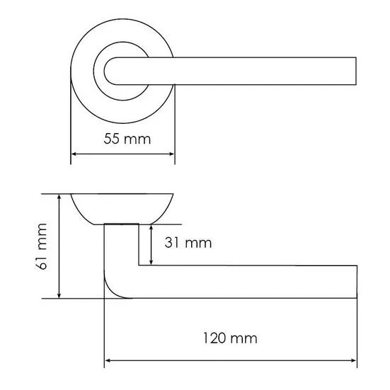 Комплект дверных ручек MH-03 BL с заверткой MH-WC BL + магнитный замок M1895 BL, цвет черный  фотомореллиЛипецк