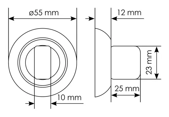 Комплект дверных ручек MH-03 BL с заверткой MH-WC BL + магнитный замок M1895 BL, цвет черный  фото дверная фурнитура Липецк