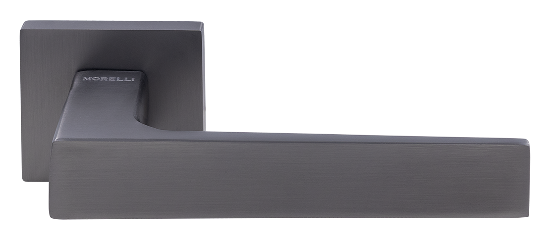Ручка дверная MIRA  MH-54-S6 GR раздельная на квадратной розетке, цвет графит, ЦАМ фото купить Липецк