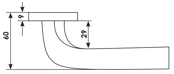 Ручка дверная COMETA R5 NIS раздельная на круглой розетке, цвет - матовый никель, ЦАМ фото фурнитура Липецк