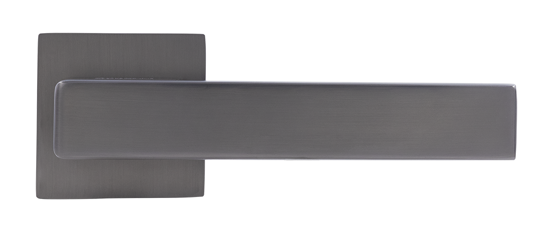 Ручка дверная LOT MH-56-S6 GR раздельная на квадратной розетке 6 мм, цвет графит, ЦАМ фото купить в Липецке