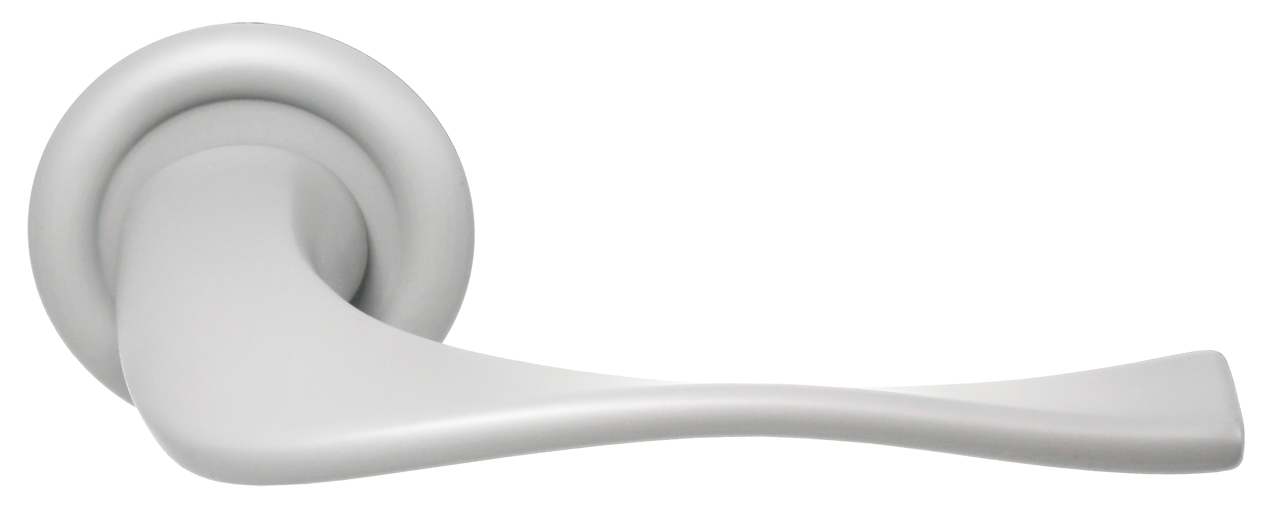 Ручка дверная SKYSCRAPER R7 SSW на круглой розетке, цвет Стокгольмский снегопад/Stockholm Snowfall фото купить Липецк