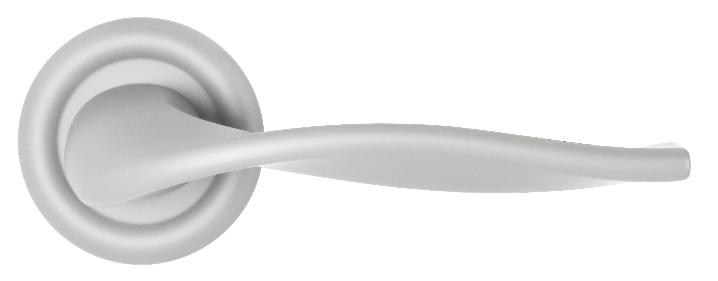 Ручка дверная SKYSCRAPER R7 SSW на круглой розетке, цвет Стокгольмский снегопад/Stockholm Snowfall фото купить в Липецке