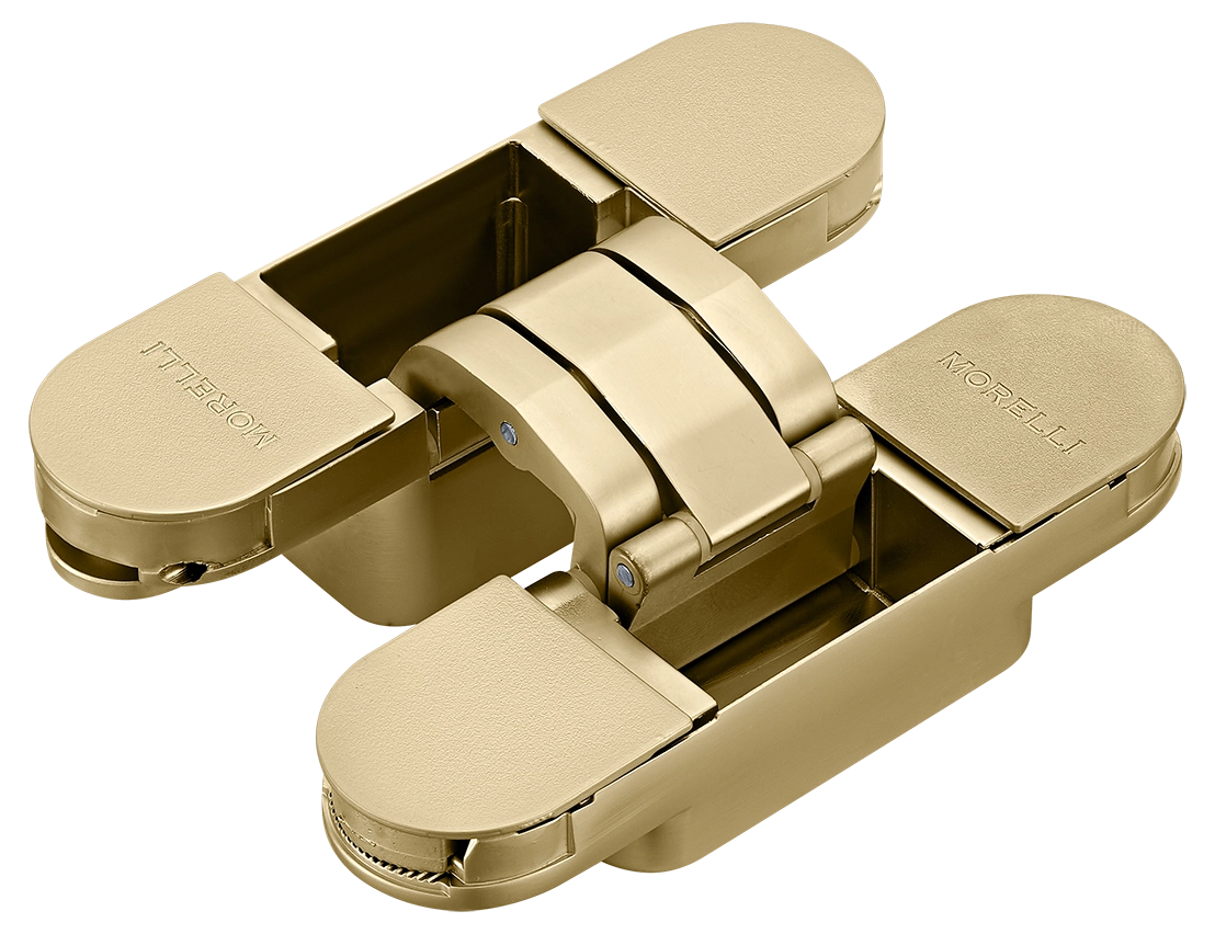 Петля скрытая HH-24 MSG врезная с 3D-регулировкой вес полотна до 40 кг, цвет матовое сатинированное золото фото купить Липецк