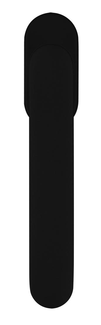 Ручка оконная LE BOAT W1 NERO-ST на прямоугольной розетке, цвет черный soft-touch, латунь фото купить в Липецке