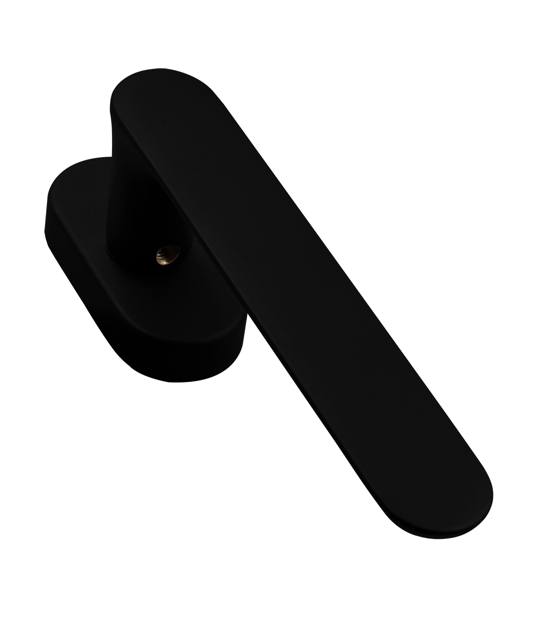 Ручка оконная LE BOAT W1 NERO-ST на прямоугольной розетке, цвет черный soft-touch, латунь фото фурнитура Липецк
