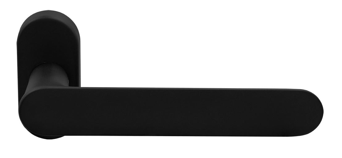 Ручка оконная LE BOAT W1 NERO-ST на прямоугольной розетке, цвет черный soft-touch, латунь фото morelli Липецк
