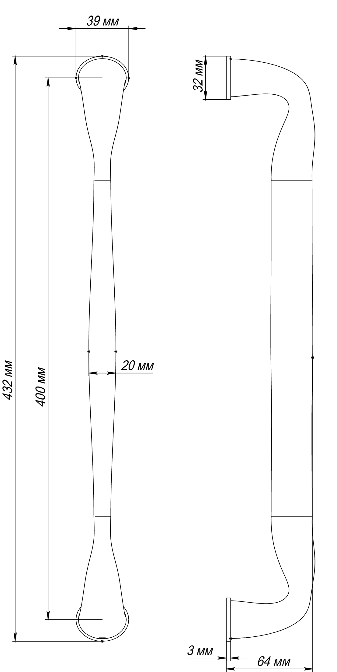 Ручка-скоба LVB PH SST, цвет Летняя гроза/Summer Storm фото купить в Липецке