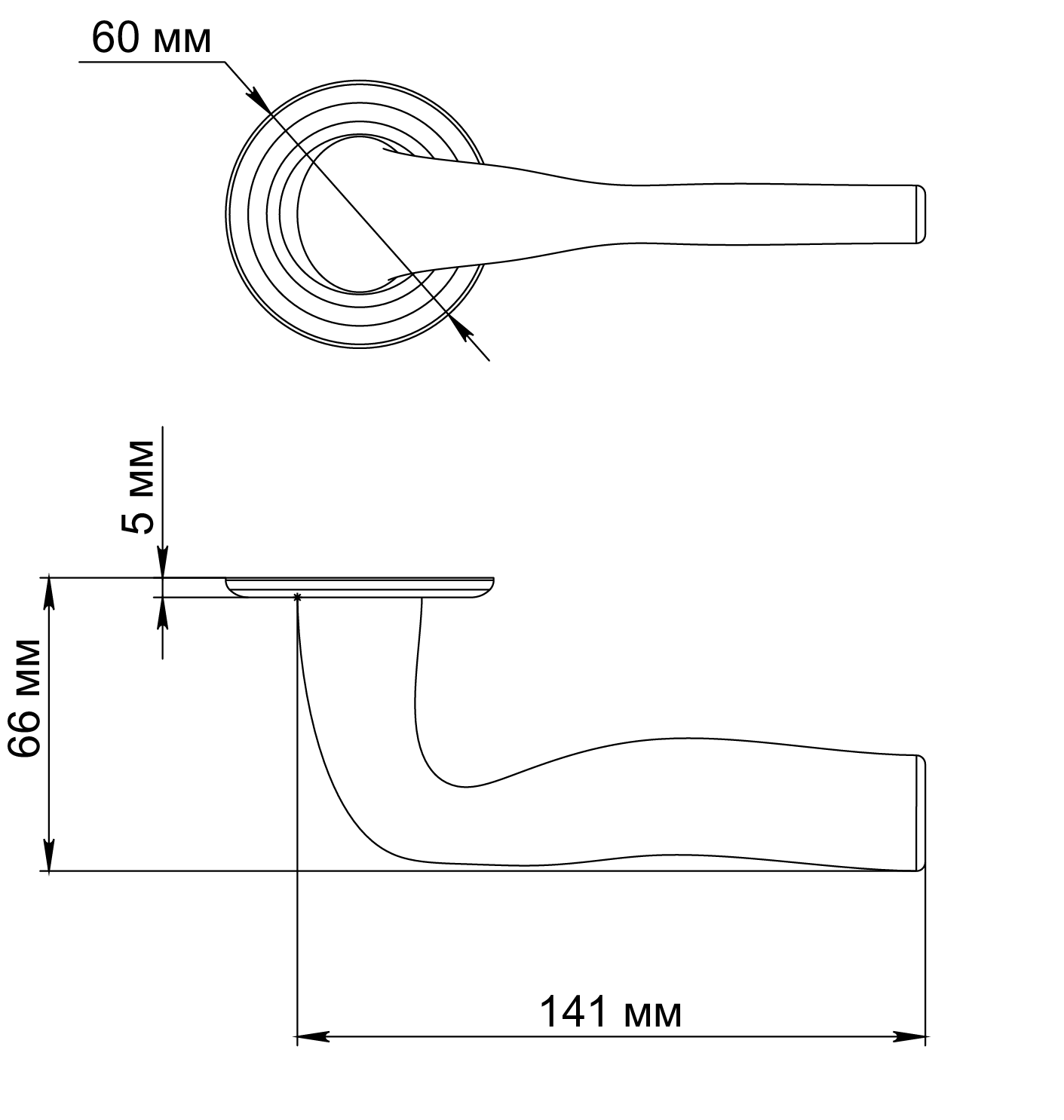 Ручка дверная LVB R7 AH на круглой розетке, цвет Осенний мёд/Autumn Honey фото фурнитура Липецк