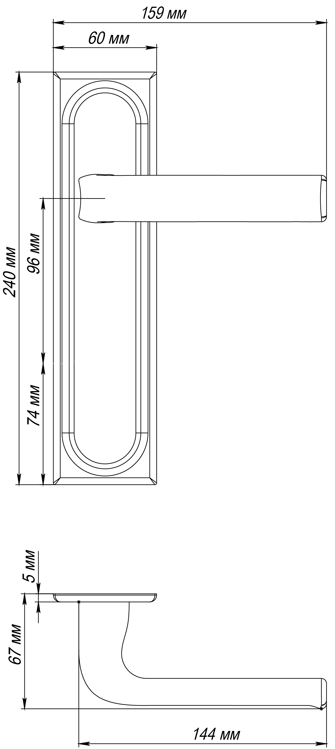 Ручка дверная THE BUS STATION PLS SMI на планке, цвет Весенняя дымка/Spring Mist фото фурнитура Липецк