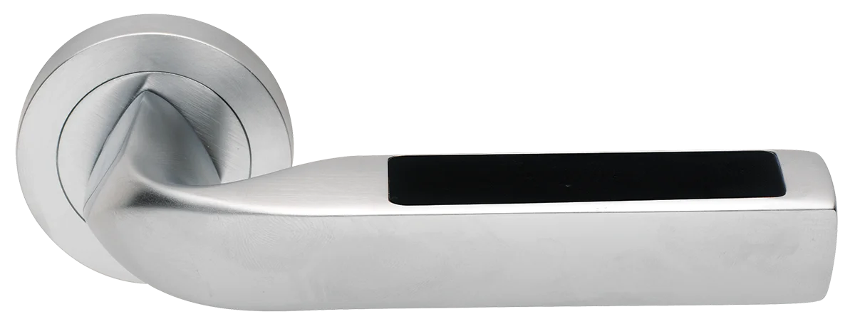 MATRIX-2 R2 CSA/NERO, ручка дверная, цвет -  матовый хром/черный фото купить Липецк