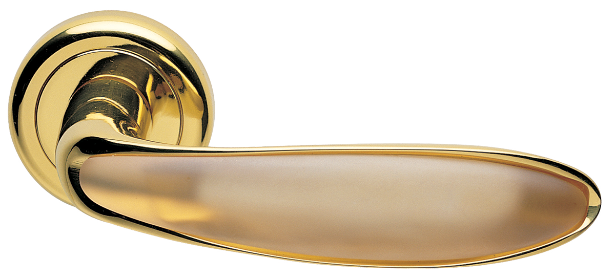 MURANO R4 OTL/AMBRA, ручка дверная, цвет -  золото/янтарь фото купить Липецк