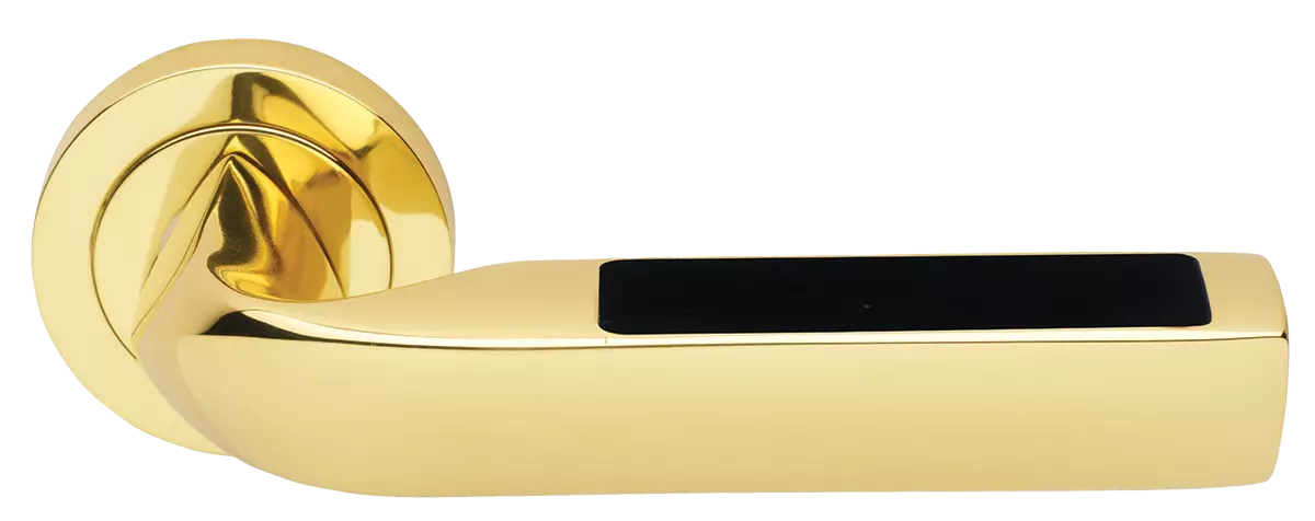 MATRIX-2 R2 OTL/NERO, ручка дверная, цвет -  золото/черный фото купить Липецк