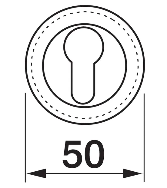 Накладка на замок LUX-KH-R4 CSA круглая под евроцилиндр, цвет матовый хром фото купить в Липецке