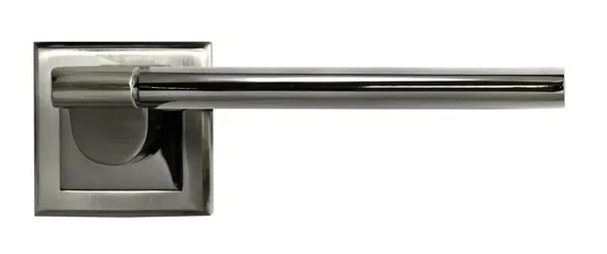 AGBAR, ручка дверная MH-21 SN/BN-S, на квадратной накладке, цвет - бел. никель/черн. никель фото купить в Липецке