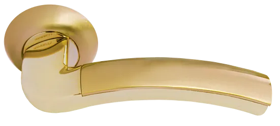 ПАЛАЦЦО, ручка дверная MH-02 SG/GP, цвет - мат.золото/золото фото купить Липецк