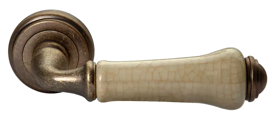 UMBERTO, ручка дверная MH-41-CLASSIC OMB/CH, цвет-старая мат.бронза/шампань фото купить Липецк