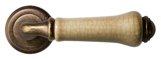 UMBERTO, ручка дверная MH-41-CLASSIC OMB/CH, цвет-старая мат.бронза/шампань фото купить в Липецке