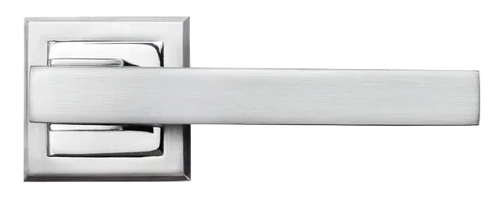 PIQUADRO, ручка дверная MH-37 SC/CP-S, на квадратной накладке, цвет - мат.хром/хром фото купить в Липецке