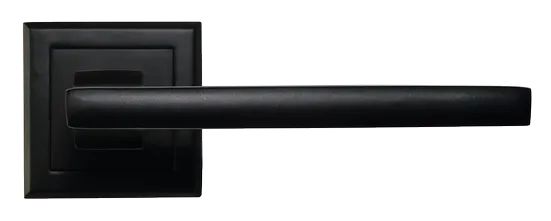 PANTS, ручка дверная на квадратной накладке MH-35 BL-S, цвет - черный фото купить в Липецке