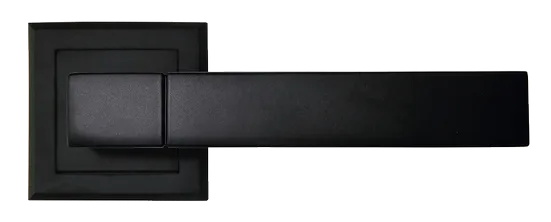 FUKOKU, ручка дверная на квадратной накладке MH-28 BL-S, цвет - черный фото купить в Липецке